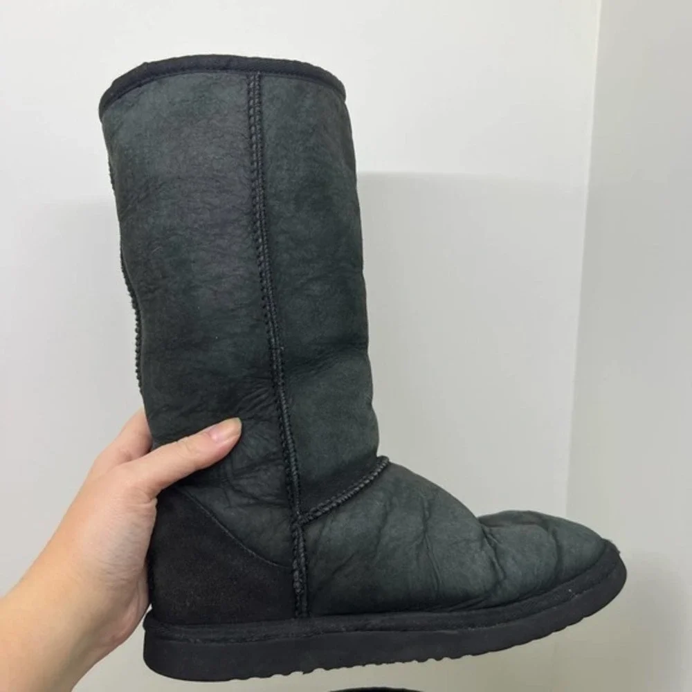 Ugg classic tall boots winter slip on ugg boots leather sheepskin lined sz 7